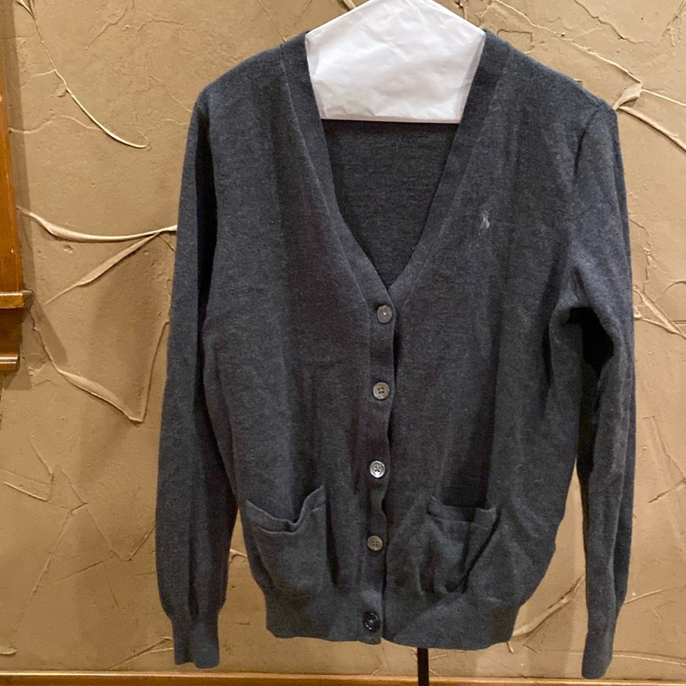 Ralph Lauren Gray Cardigan Sweater